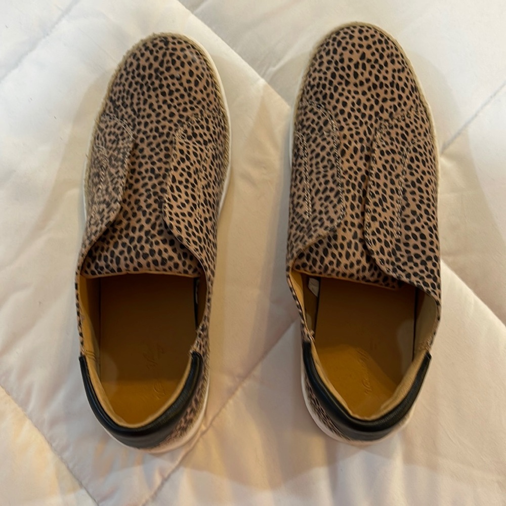 Leopard slip on sneakers